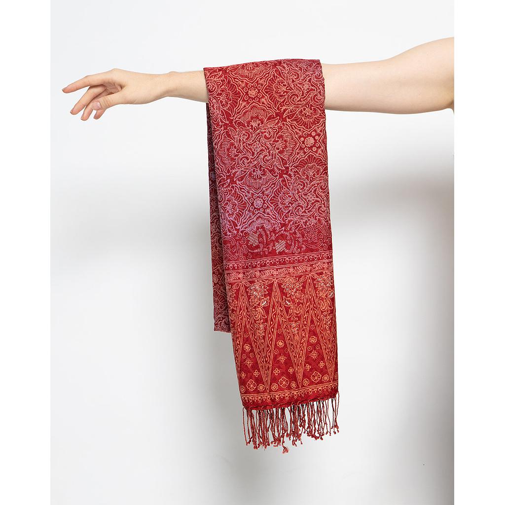 Shawl Batik Machine Loom Silk