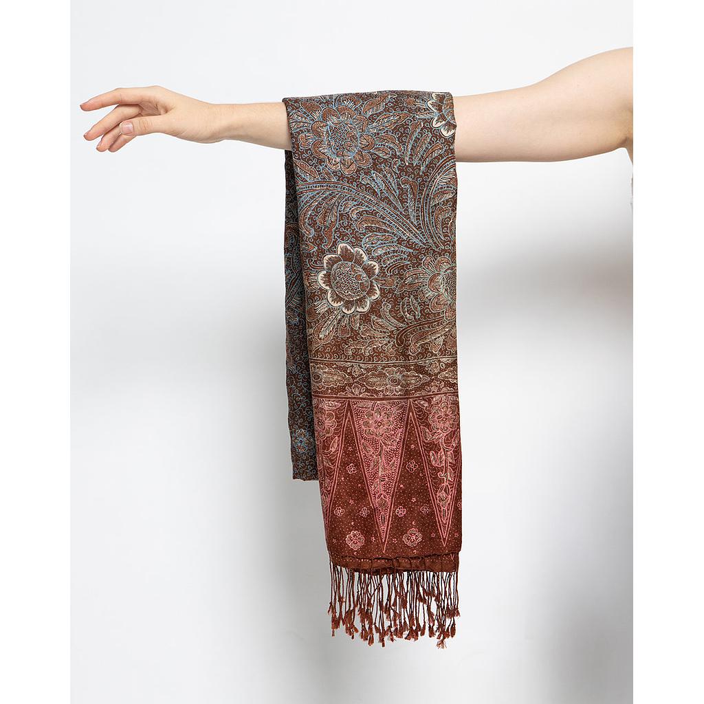 Shawl Batik Hand Drawn Loom Silk