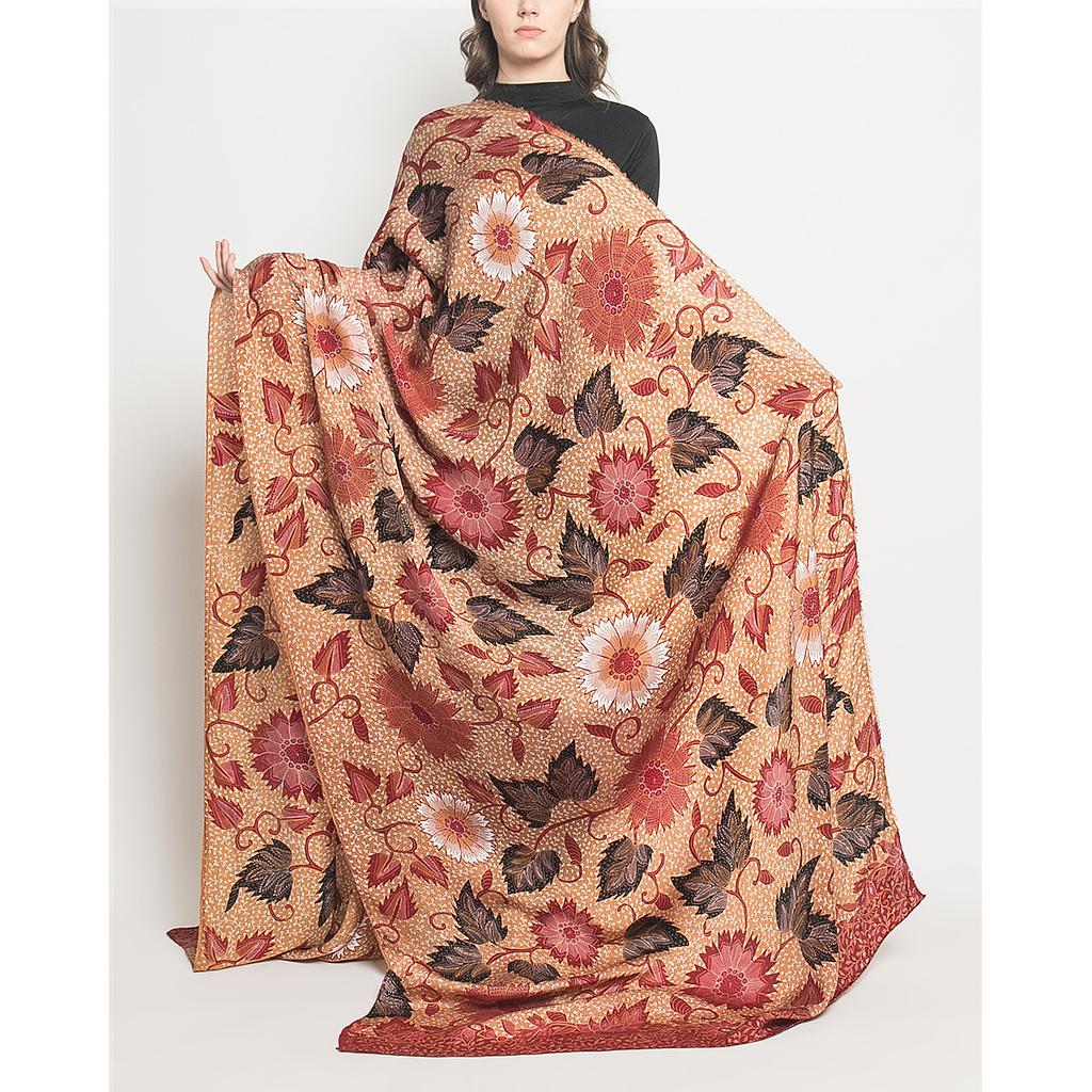 Bunga Matahari Besar Tanahan Merah Cream