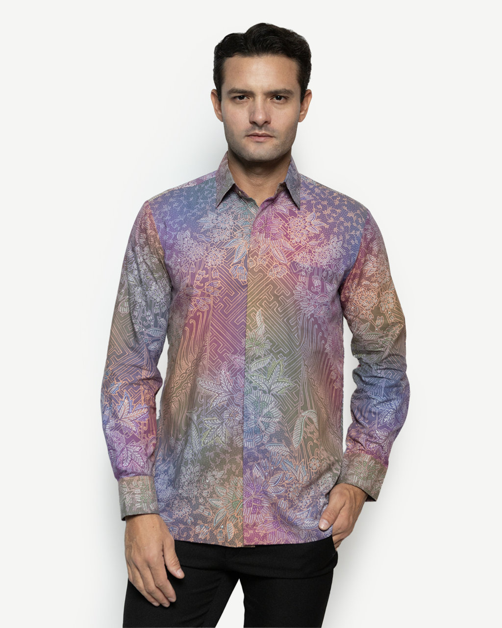 Hand-Drawn Batik Shirt With Junjung Drajat Boket Seling Parang Banji Pattern